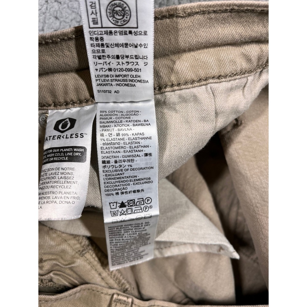 Levi Strauss 505 Khaki Tan Straight Leg Jeans Mens W34 L32 Cotton Blend - Picture 8 of 14